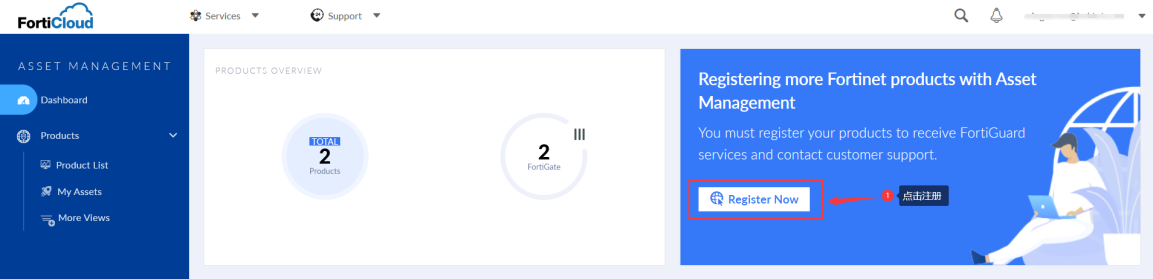 点击 Register Now
